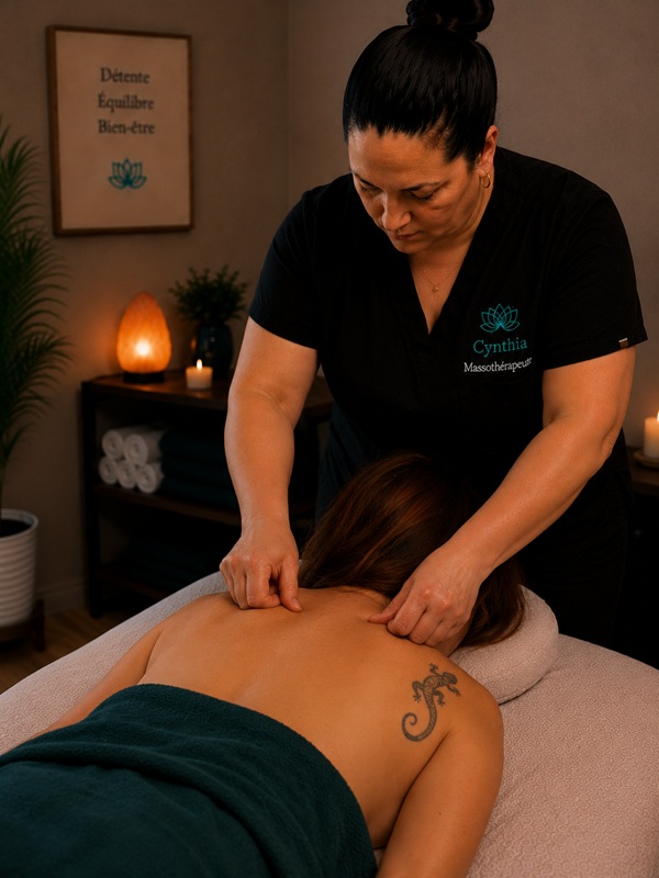 Massage détente et relaxation - Cynthia Massothérapie