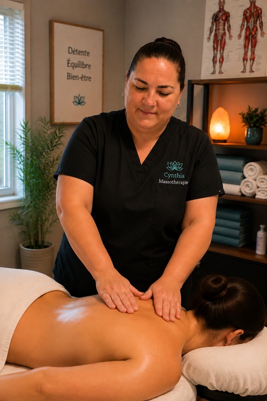 Massage suédois - Cynthia Massothérapie